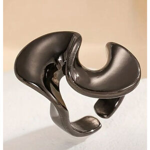 Sexy Vacation Copper Silver Plated Open-End Exaggerated ring size 8
